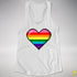 Gilbert Baker Original LGBTQ Gay Rainbow Pride 8-Bit Pixel Heart - White